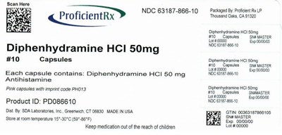 63187-866-30 (Sda Labs Diphenhydramine HCl 50 mg 1000ct Label)